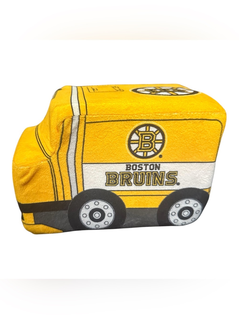 NHL Hockey Boston Bruins Yellow Zamboni Stuffed Plush Toy - Picture 3 of 8